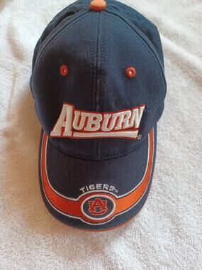 Auburn Tigers AU University Cap Hat Embroidered Blue Orange Logo Cotton